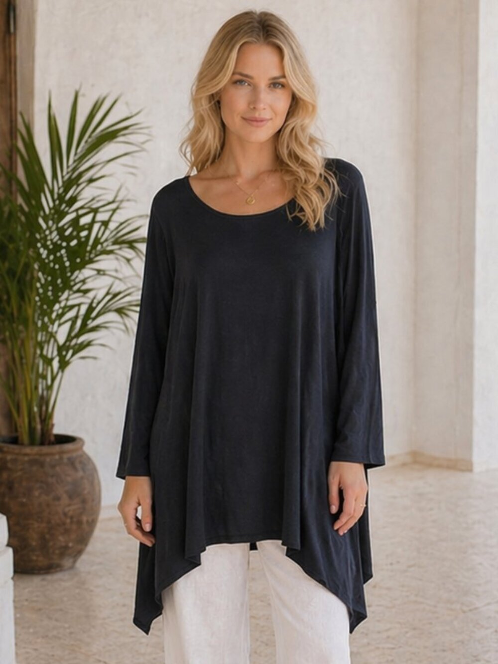 Calypso St. Barth Tunic Blouse Size Small Oversized Long Sleeve Top